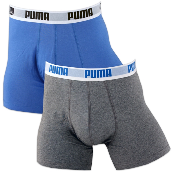 Image de Puma - Basic Boxershorts 2 Pack - Blue/ Grey