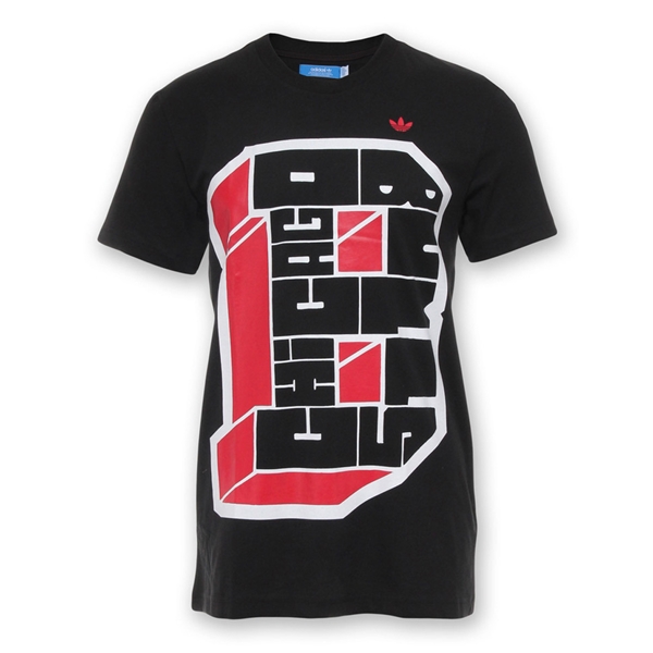 Image de Adidas Originals - T-shirt NBA Chicago Bulls NBA - Noir