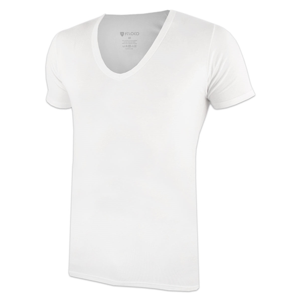 Image de FCLOCO - Deep V-Neck T-shirt - White