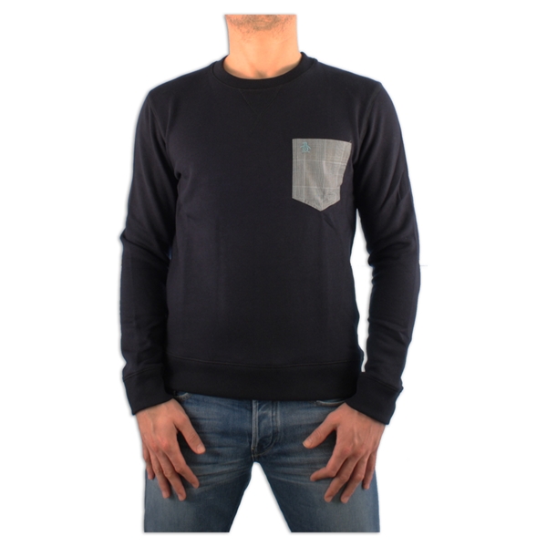 Image de Original Penguin - Pow Pocket Crew Neck Sweater - Dark Sapphire