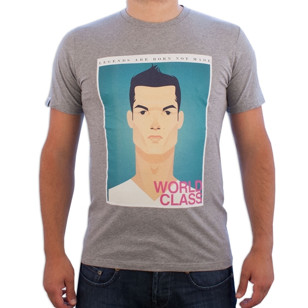 Image de World Class Collective - T-shirt Ronaldo Legend - Gris chiné