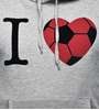Image de Copa Football - Sweat à capuche I Love Football - Gris