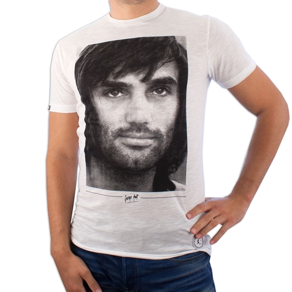Image de Copa Football - T-shirt George Best Portrait - Blanc