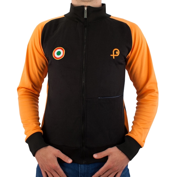 Image de Pouchain - Veste de survêtement Roberto '79 - Noir/Orange