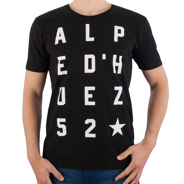 Image de Whitstable - T-shirt Alpe D'Huez 52 - Noir