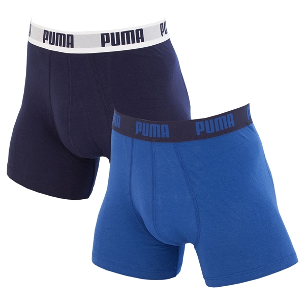 Image de Puma - Pack de 2 boxershorts Basics - Bleu marine/ Bleu