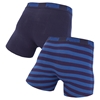 Image de Puma - Pack de 2 boxershorts Basics - Bleu marine/ Bleu rayé