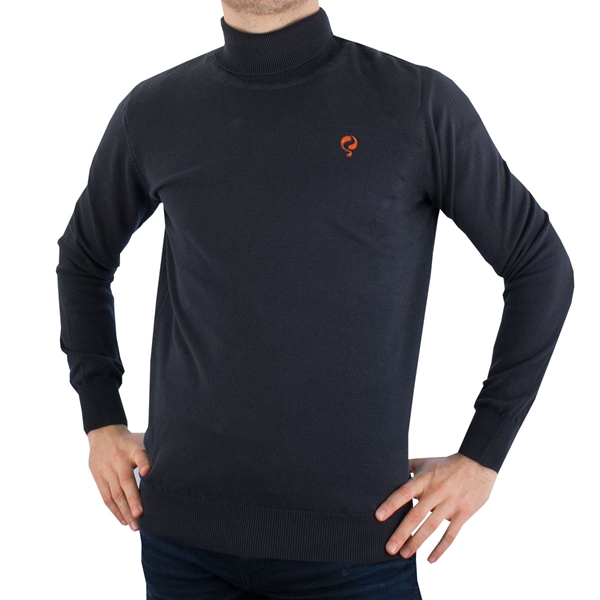 Image de Quick / Q1905 - Canvey Turtleneck Sweater - Deep Navy/ Orange