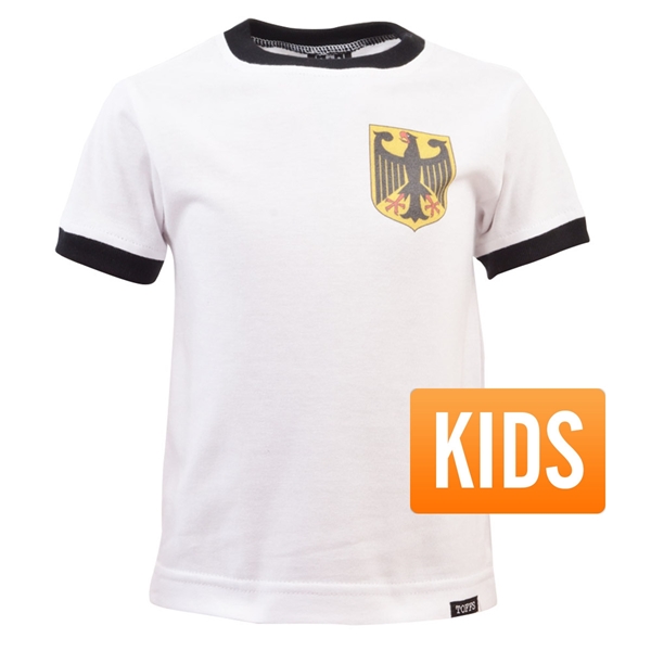 Image de TOFFS - T-Shirt Allemagne Retro Ringer enfants - Blanc