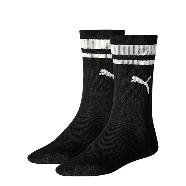 Image de Puma - Crew Heritage Stripe 2P chaussettes - Noir