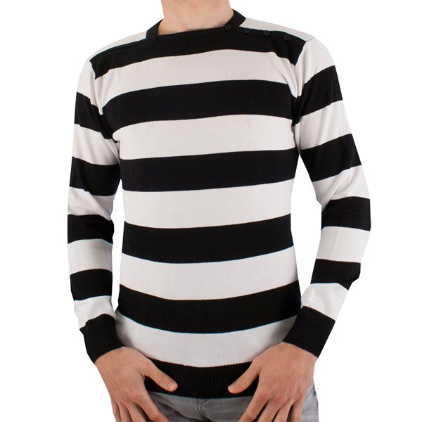 Image de Madcap England - Maillot de cyclisme Jones Retro 60's - Noir/ Blanc