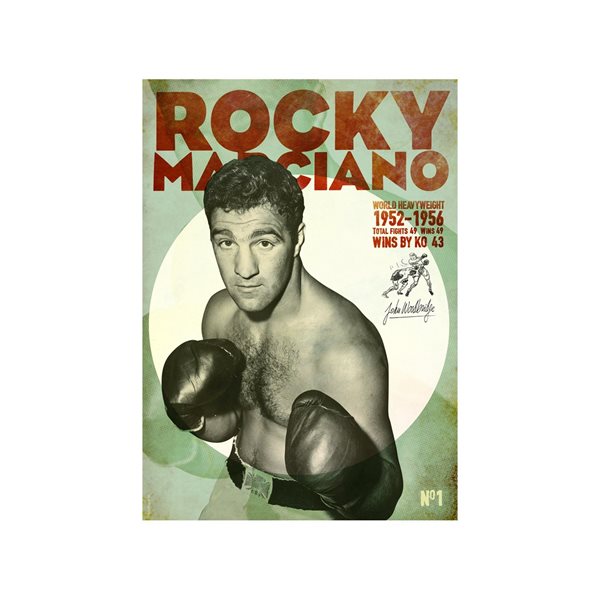 Image de JW & Sons - Poster Rocky Marciano (70 x 50 cm)
