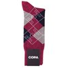 Image de COPA Football - Argyle Pitch Chaussettes - Rouge Bordeaux/ Bleu Marine