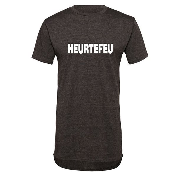 Image de Heurtefeu - T-Shirt Brand Name Long Shaped - Gris