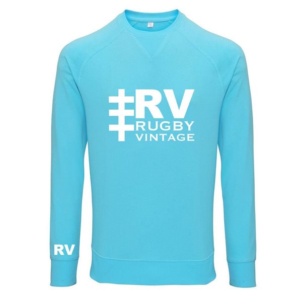 Image de Rugby Vintage -  Brand Logo Vintage Sweatshirt - Bleu Clair