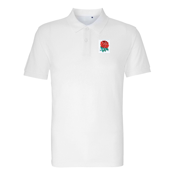 Image de Rugby Vintage - Polo Angleterre années 1980 - Blanc