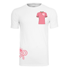 Image de Heurtefeu - Pink Jersey Fitted Stretch T-Shirt - Blanc