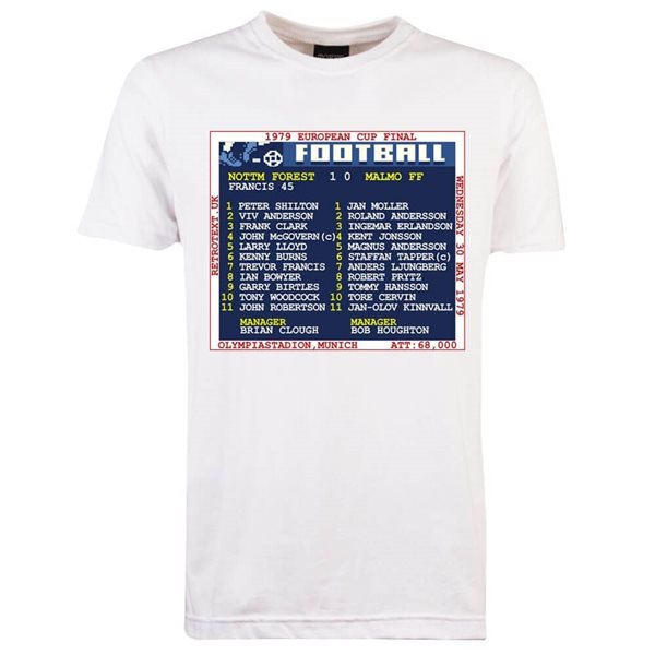 Image de TOFFS - T-Shirt European Cup Final 1979 (Nottingham Forest) Retrotext - Blanc