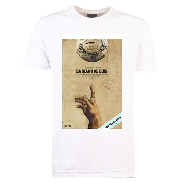 Image de TOFFS Pennarello - T-Shirt La Mano de Dios 1986 - Blanc