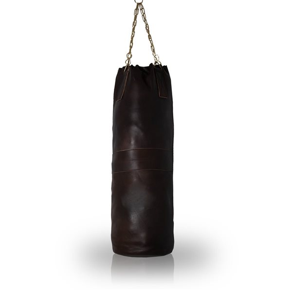 Image de P. Goldsmith & Sons - Sac de frappe rétro en cuir années 1930