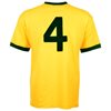 Image de Maillot rétro Brésil Carlos Alberto Coupe du Monde 1970 + Numéro 4
