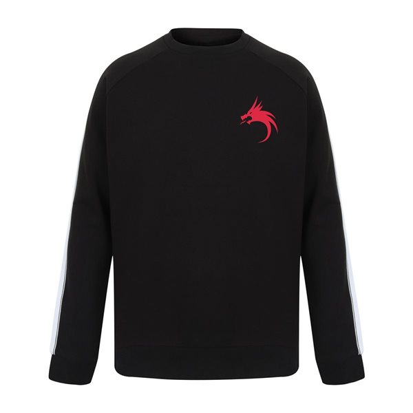 Image de Rugby Vintage -Sweatshirt Red Dragons Pays de Galles - Noir