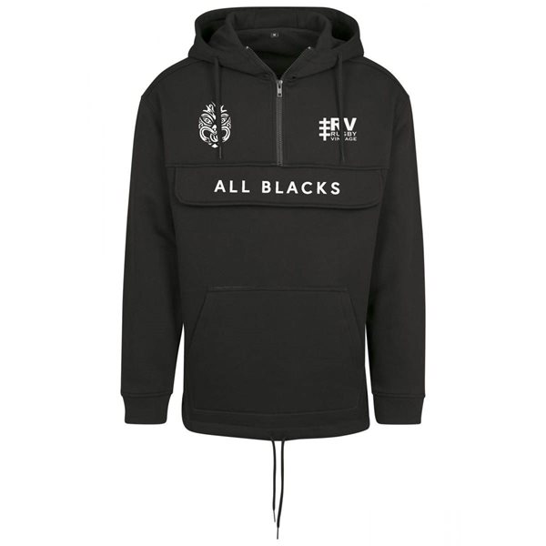 Image de Rugby Vintage - All Blacks anorak sweat à capuche- Noir