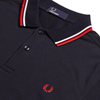 Fred Perry - Twin Tipped Polo - Navy/ White/ Red