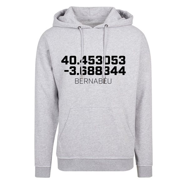 Image de FC Eleven - Sweat A Capuche Bernabéu Coordinates - Gris