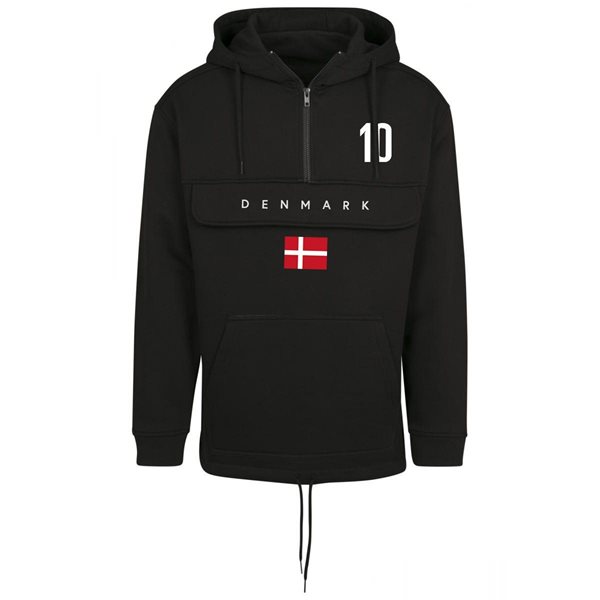 FC Eleven - Denmark Flag Anorak Hoodie - Black