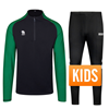 Robey - Performance Half-Zip Training Suit - Black/ Green - Kids
