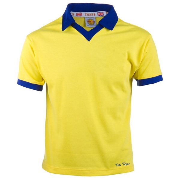 TOFFS - Classic Retro Football Shirt - Yellow/Blue