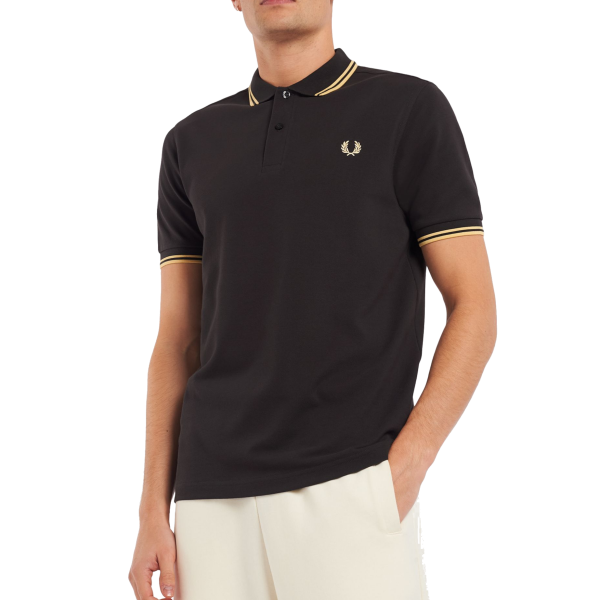 Fred Perry - Twin Tipped Polo Shirt - Anchor Grey/ Corn