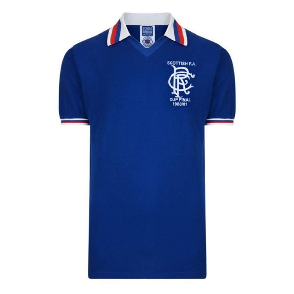 Rangers Retro Football Shirt Scottish Cup Final 1980-1981
