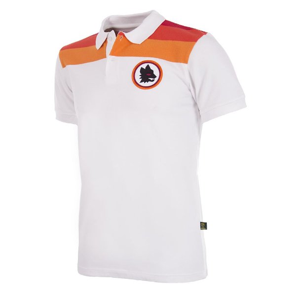 COPA Football - AS Roma Retro Polo Shirt - White