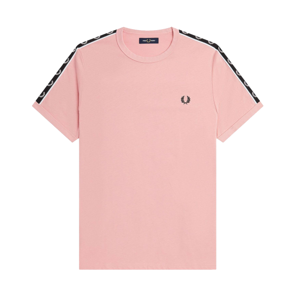 M4613-R48 - Fred Perry - Contrast Tape Ringer T-Shirt - Chalky Pink