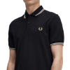 Fred Perry - Twin Tipped Poloshirt - Black/ Snow White/ Warm Stone
