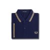 Fred Perry - Twin Tipped Poloshirt - French Navy/ Ice Cream