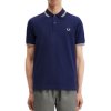 Fred Perry - Twin Tipped Poloshirt - French Navy/ Ice Cream