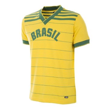 Maillot De Football Vintage Brésil Topper Années 80 - Taille M - Blanc - Occasion