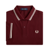 Image de Fred Perry - Polo Twin Tipped - Oxblood/ Ecru