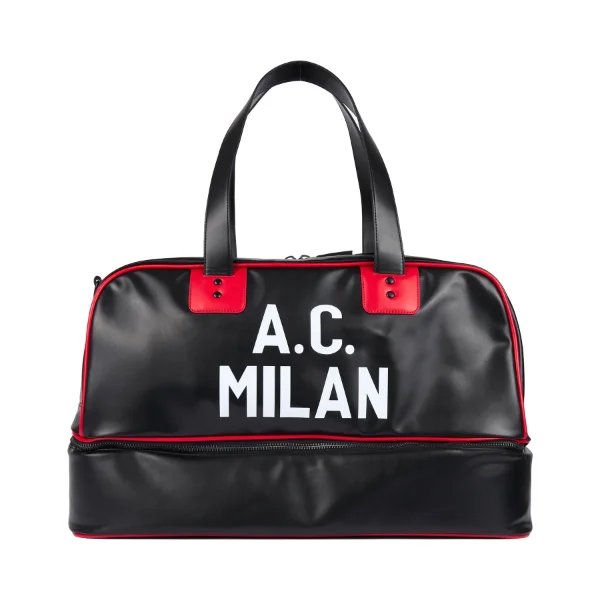 AC Milan Retro Sports Bag – 1960s Black Football Bag