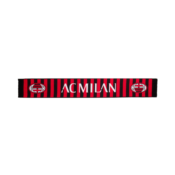 AC Milan Stripes Fan Scarf - Red/ Black