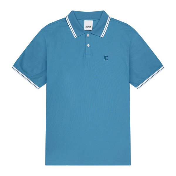 Johan Cruyff - Luxury Piquet Polo Shirt - Blauw