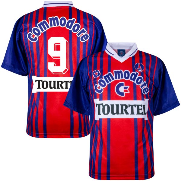 Paris Saint Germain Retro Voetbalshirt 1992-1993 + Nummer 9 (Weah)