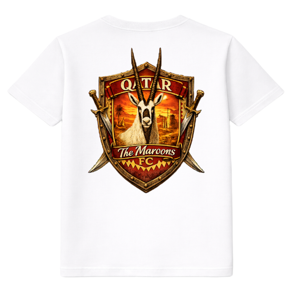 FC ELEVEN - Qatar The Maroons Heavy T-Shirt - Wit