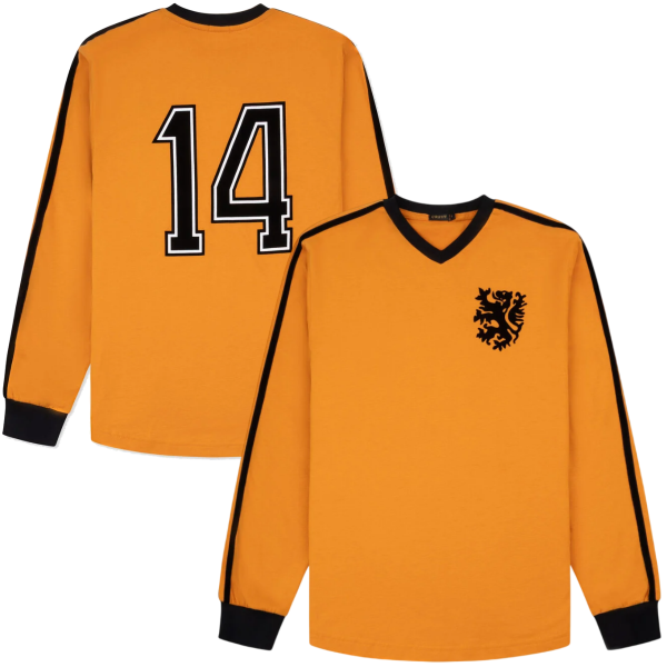 Johan Cruyff Nederlands Elftal Retro Shirt WK 1974 + 14