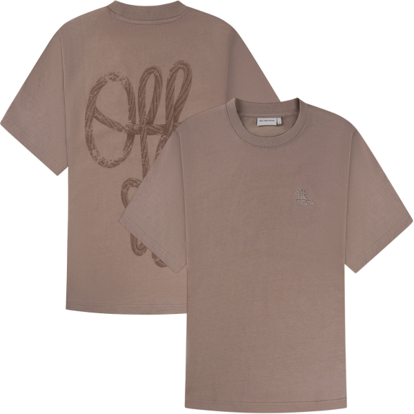 Off The Pitch - Rope Flow  Regular Fit T-Shirt - Dark Taupe