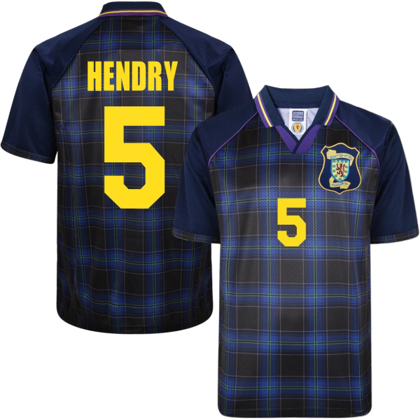 Score Draw - Scotland Retro Football Shirt Euro Championship 1996 + Hendry 5