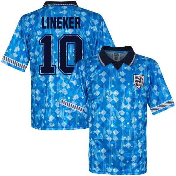 Score Draw - England World Cup Finals Retro 3rd Shirt 1990 + Lineker 10